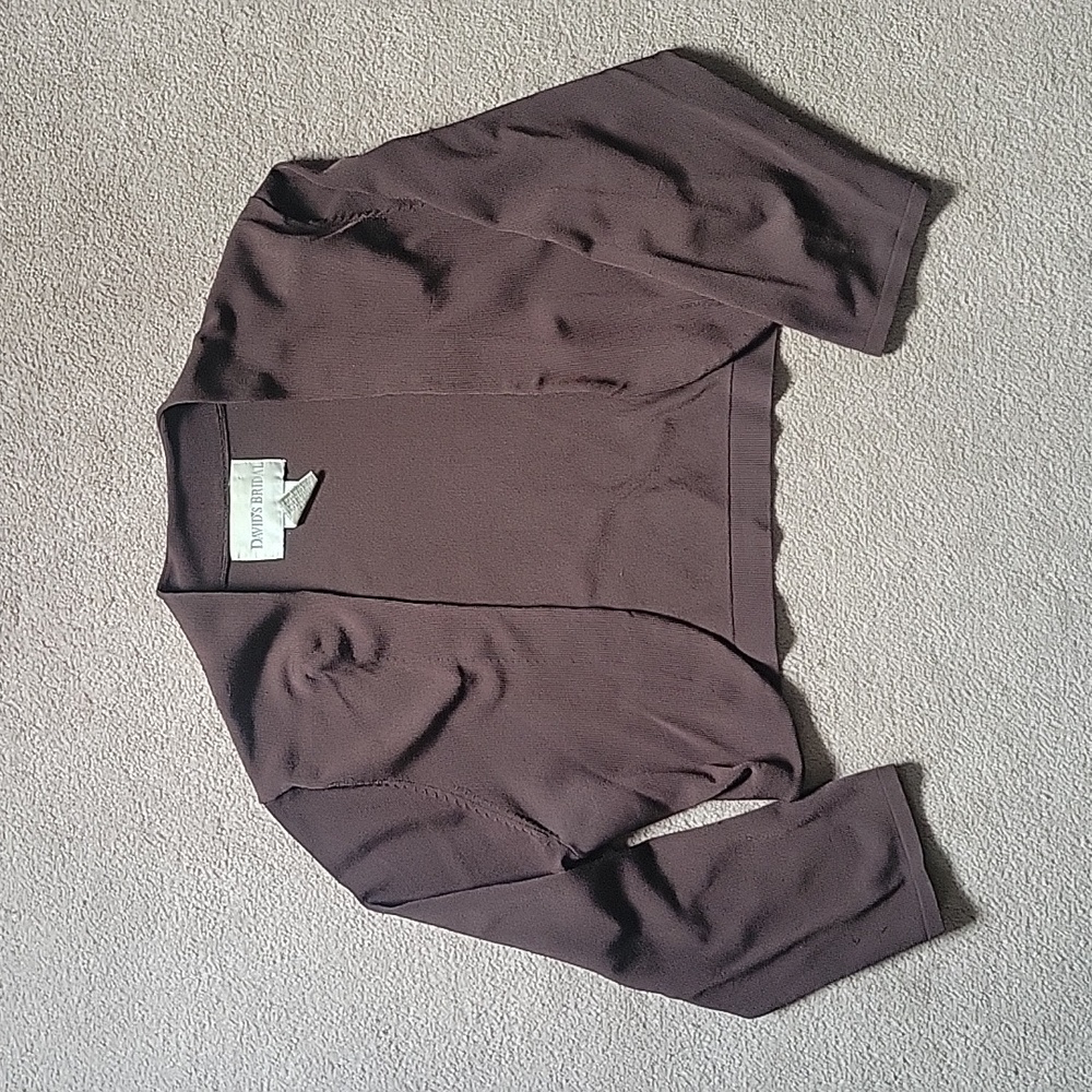 Vintage Chocolate Brown 3/4 Sleeve Bolero Medium